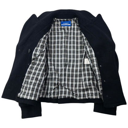 Vintage 2000s Burberry Blue Label Nova Check Lined Wool Jacket Womens Size S
