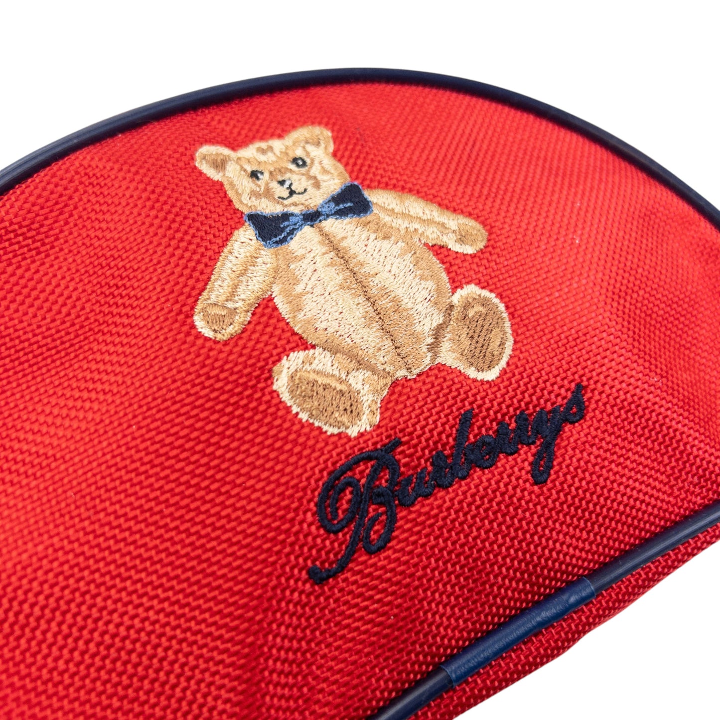 Vintage 90s Burberry Embroidered Teddy Bear Zip Pouch