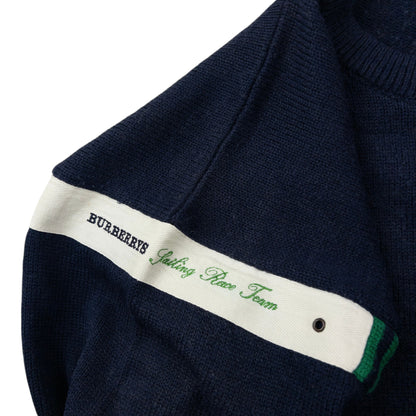 Vintage 90s Burberry Sailing Race Team Jumper Size M
