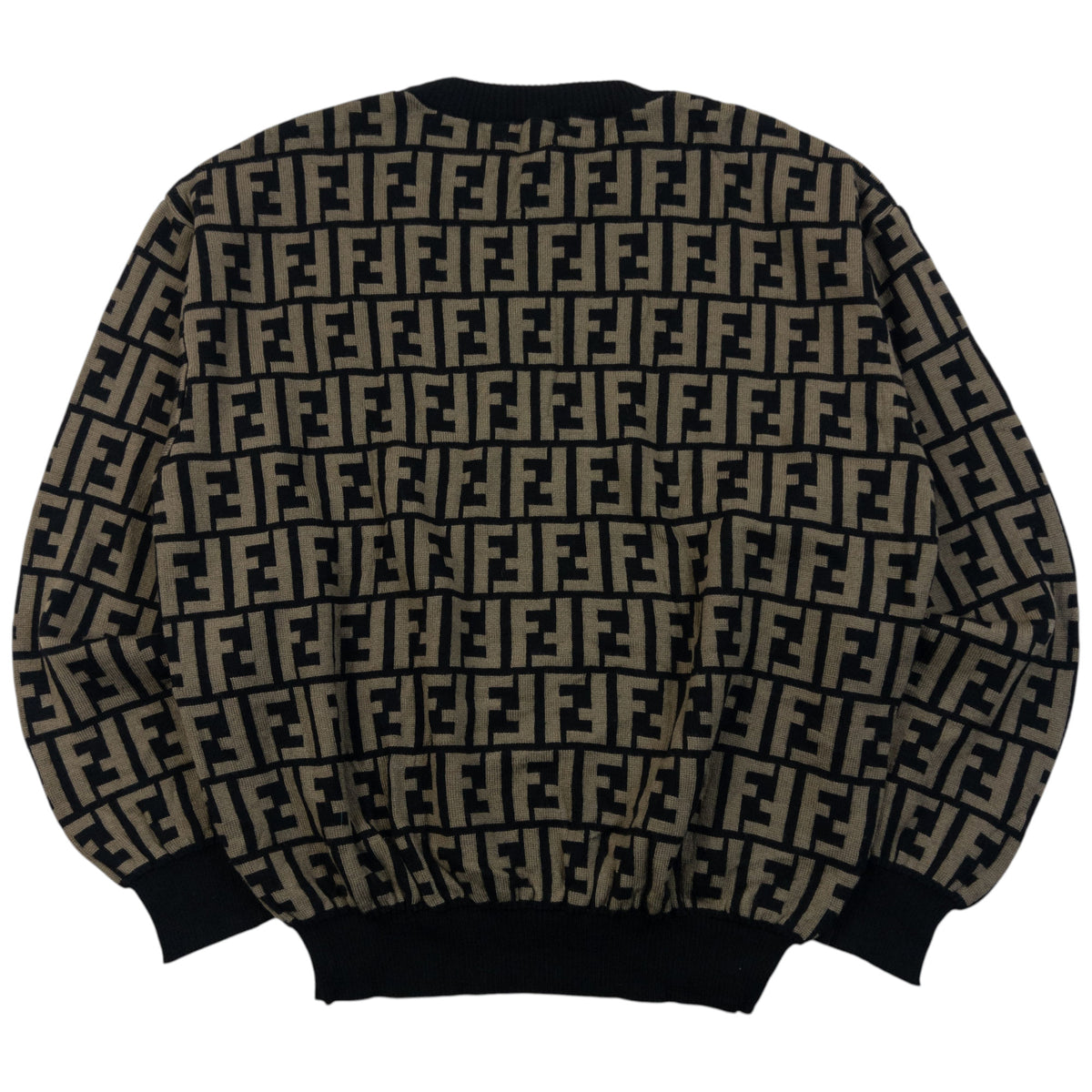 Vintage 2000s Fendi Club Monogram Jumper SizeM in beige, photo 2