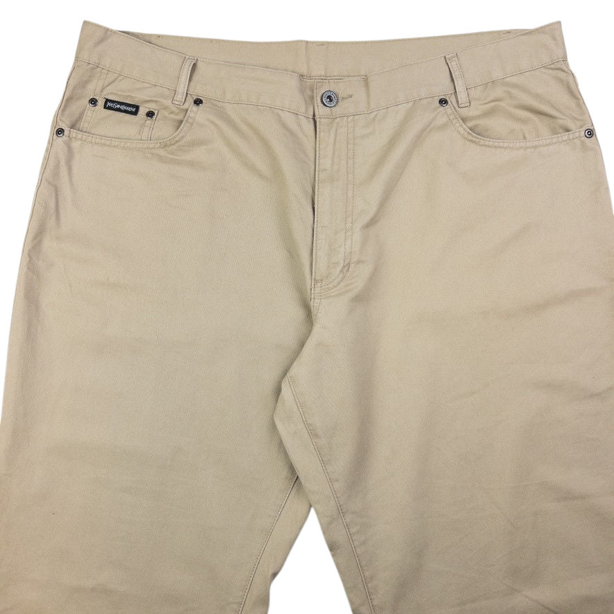 Vintage YSL Yves Saint Laurent Embroidered Chino Trousers Size W40