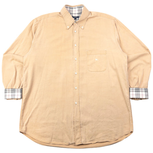 Vintage 2000s Burberry Nova Check Cuff Long Sleeve Button Up Shirt Size XL