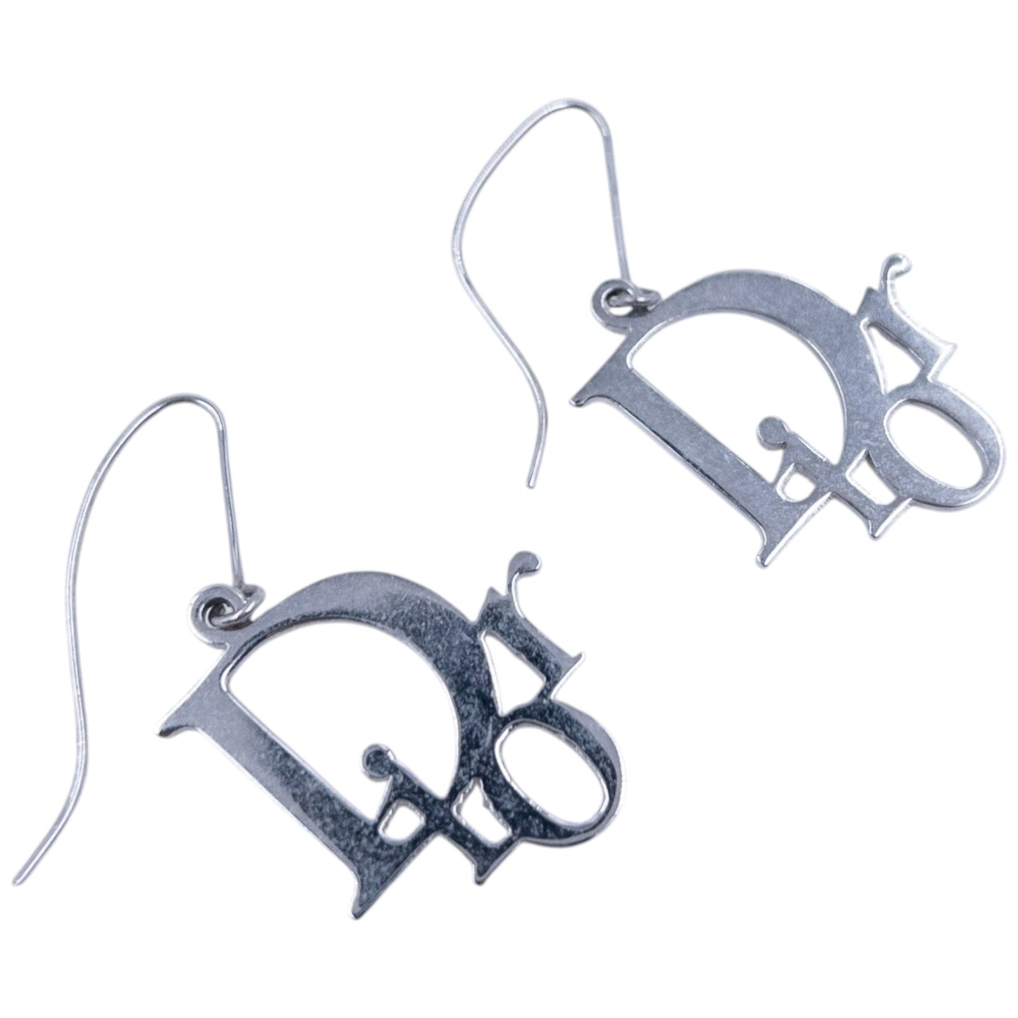 Vintage 2000s Dior Silver Logo Earrings