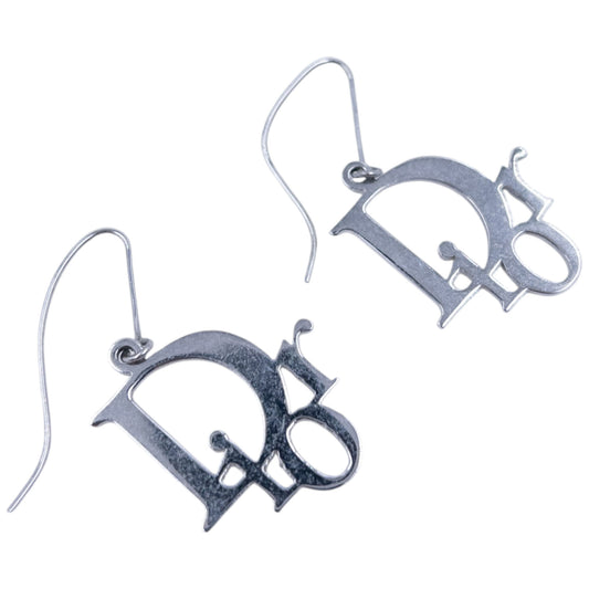Vintage 2000s Dior Silver Logo Earrings