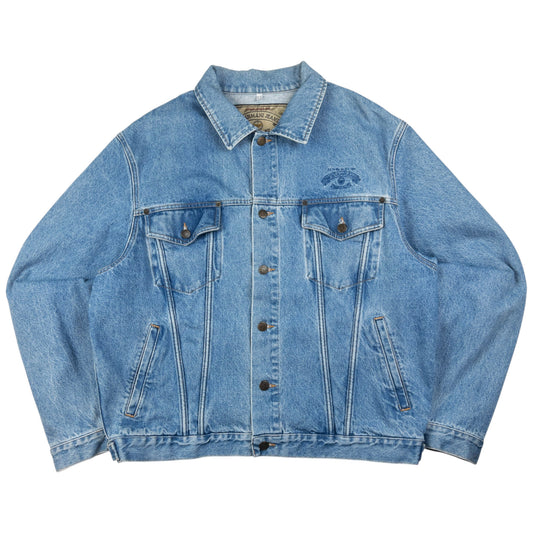 Vintage Armani Jeans Button Up Denim Jacket Size L