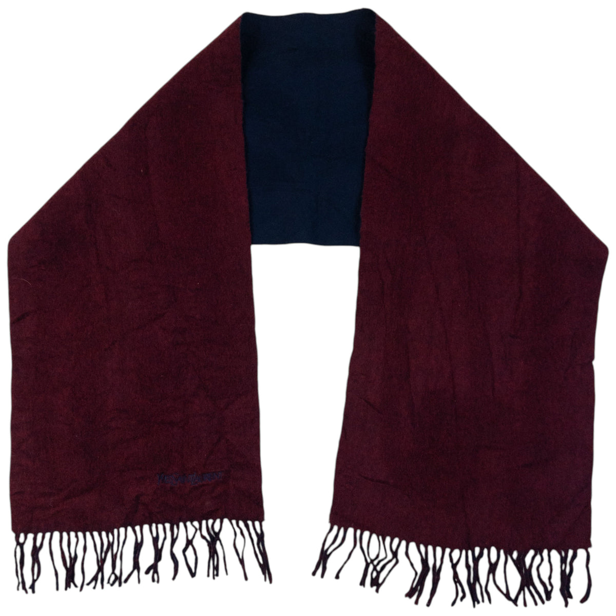 Vintage 90s YSL Yves Saint Laurent Wool Tassel Scarf