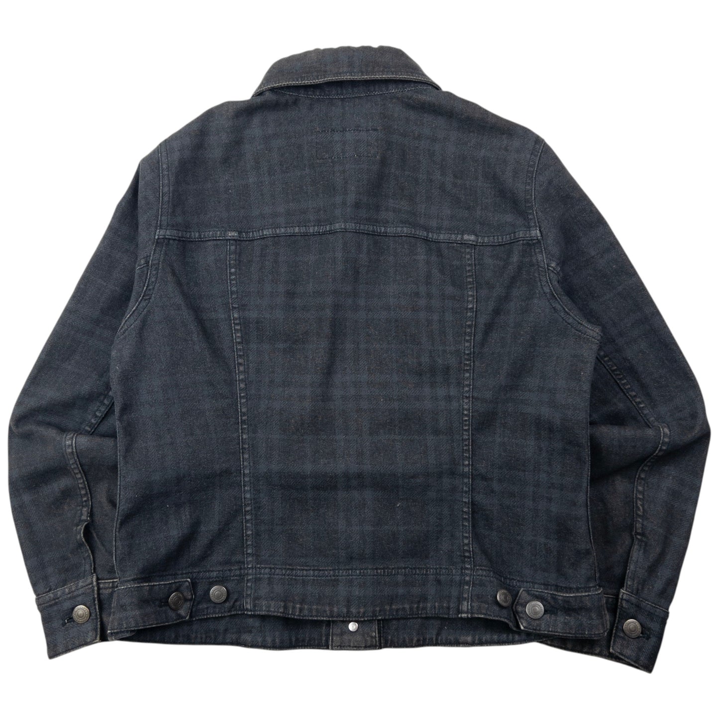 Vintage 2000s Burberry Nova Check Button Up Denim Jacket Womens Size S