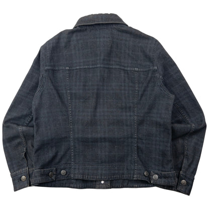 Vintage 2000s Burberry Nova Check Button Up Denim Jacket Womens Size S