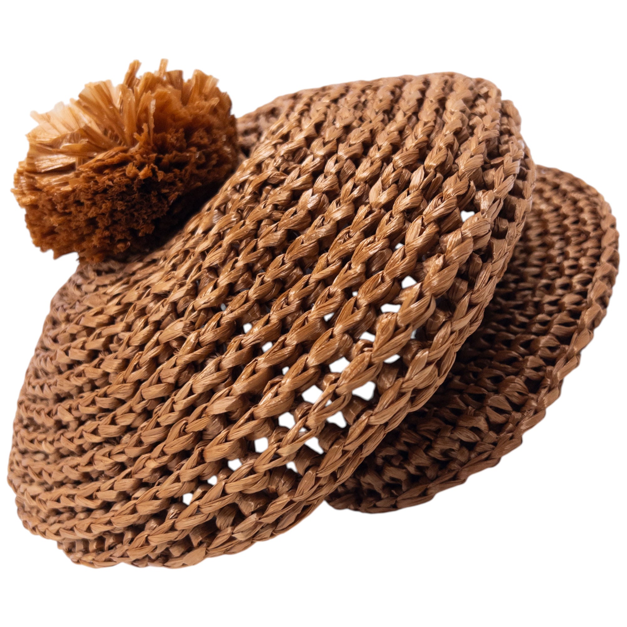 Vintage 2012 Burberry Prorsum Runway Wicker Pompom Hat