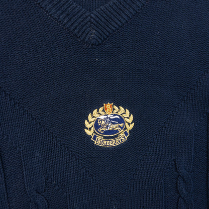 Vintage 90s Burberry Knit Jumper Size M