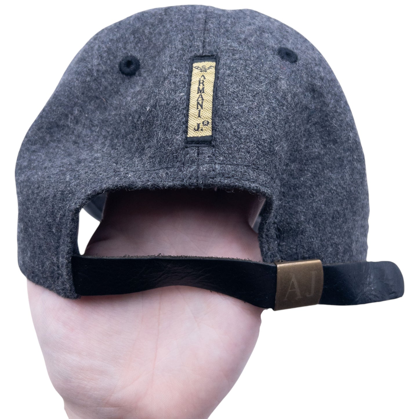 Vintage Armani Jeans Leather Logo Hat