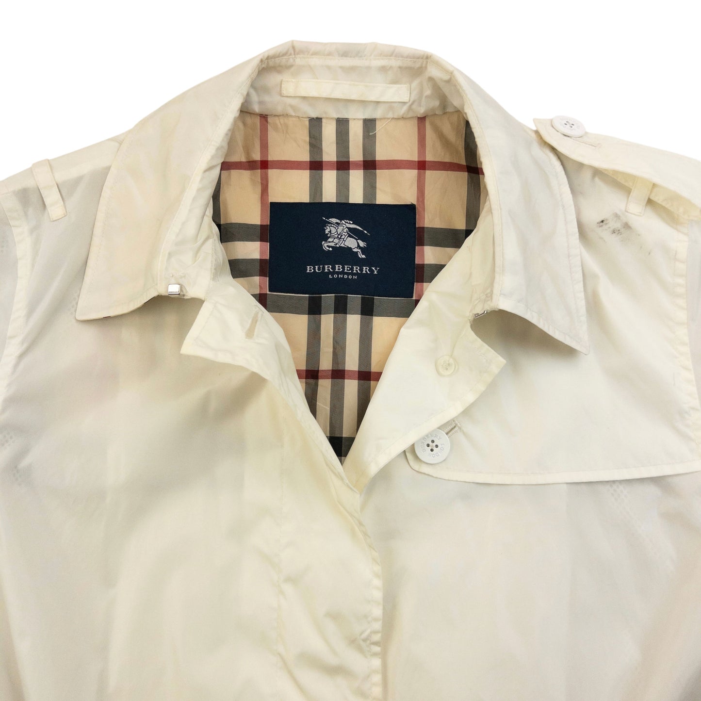 Vintage 2000s Burberry Belt Waist Trench Jacket Womens Size M