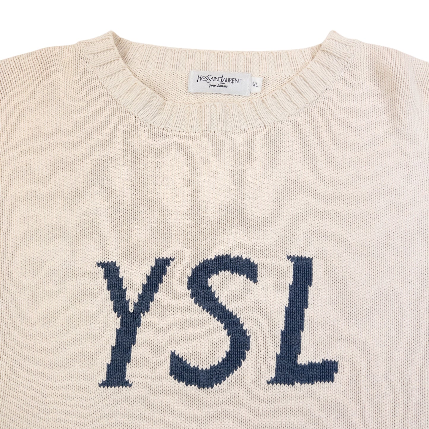 Vintage 2000s YSL Yves Saint Laurent Knit Jumper Size L