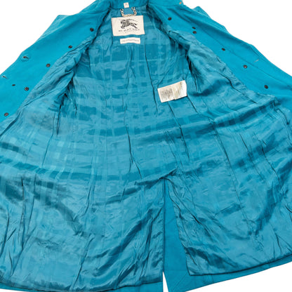 Vintage Burberry Sandringham Wool Trench Jacket in blue, photo 6