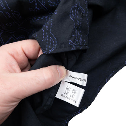 Vintage YSL Yves Saint Laurent Monogram Long Sleeve Button Up Shirt Size L