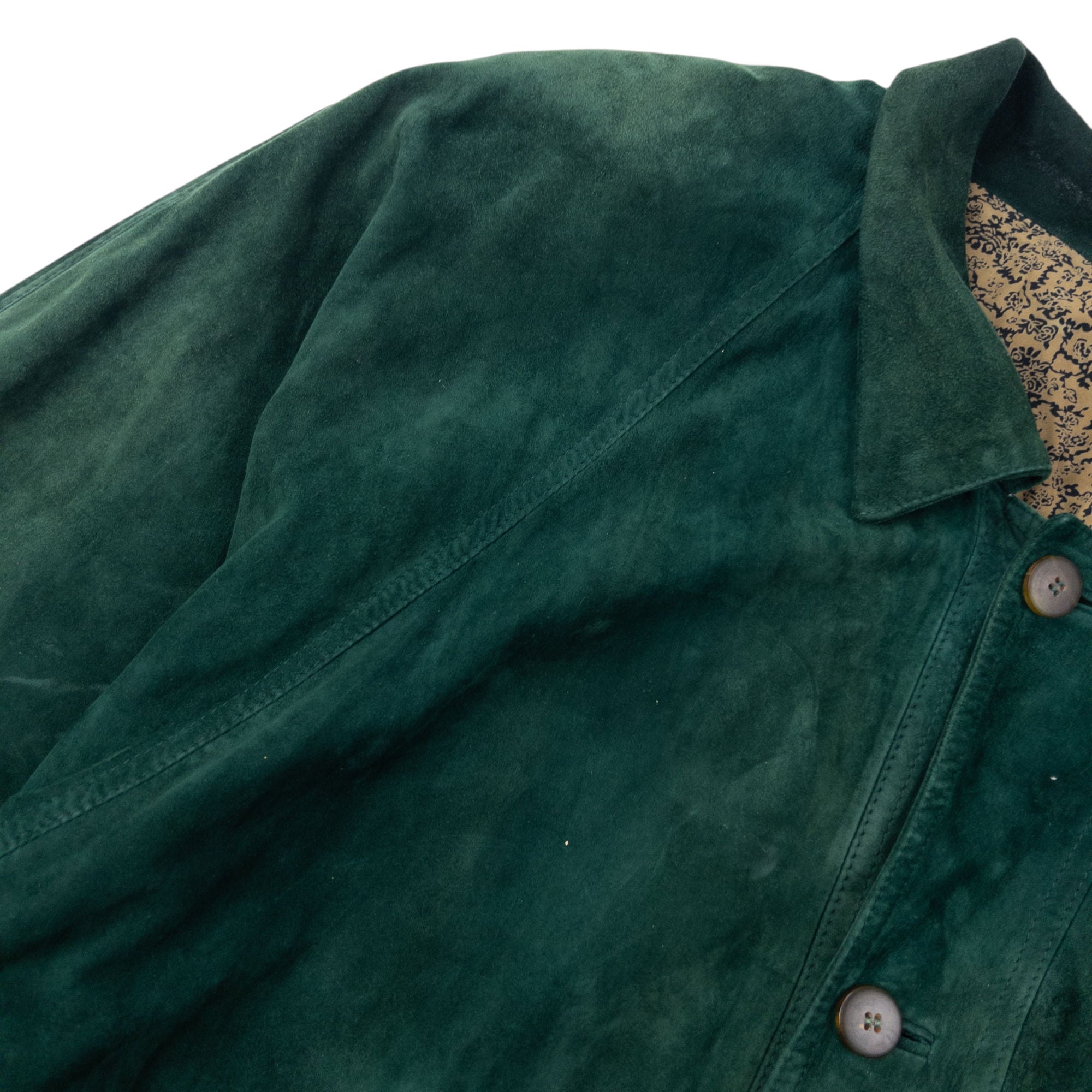 Vintage 90s Hugo Boss Suede Button Up Jacket Size L