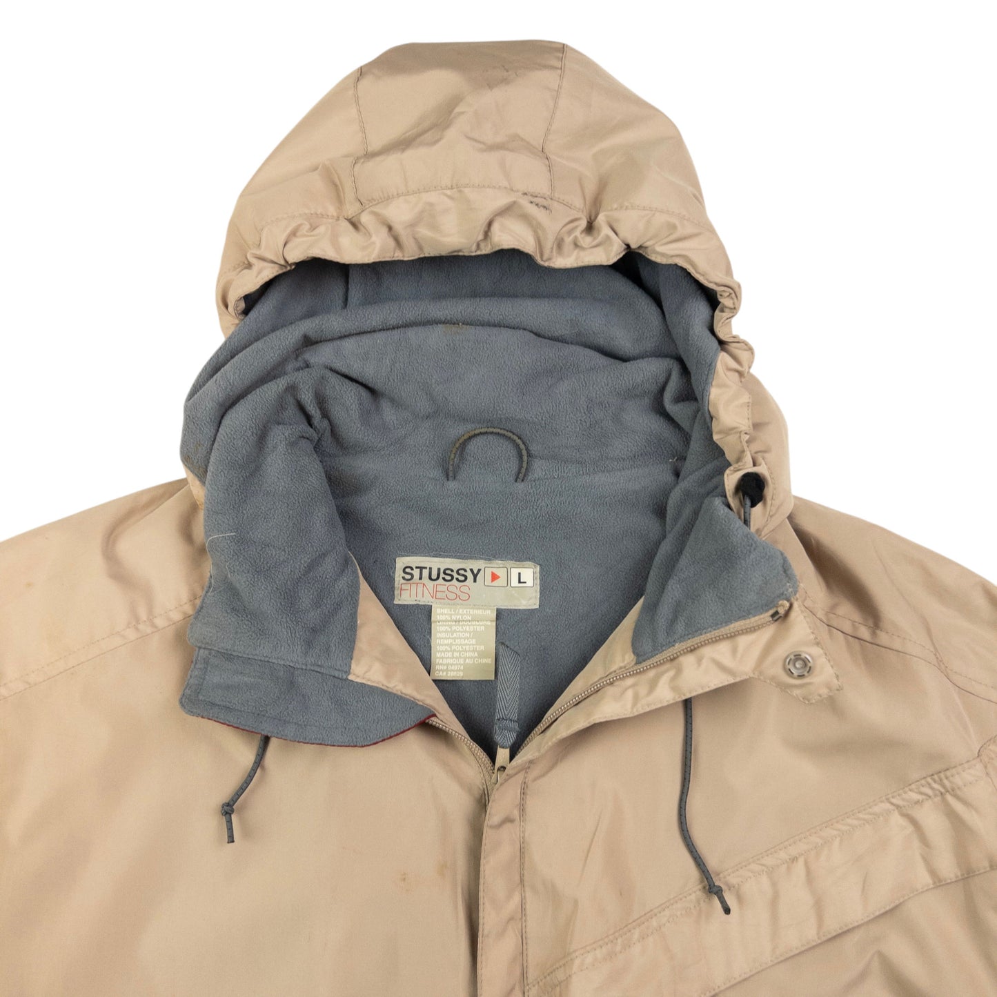 Vintage Stussy Fitness Fleece Lined Jacket Size L
