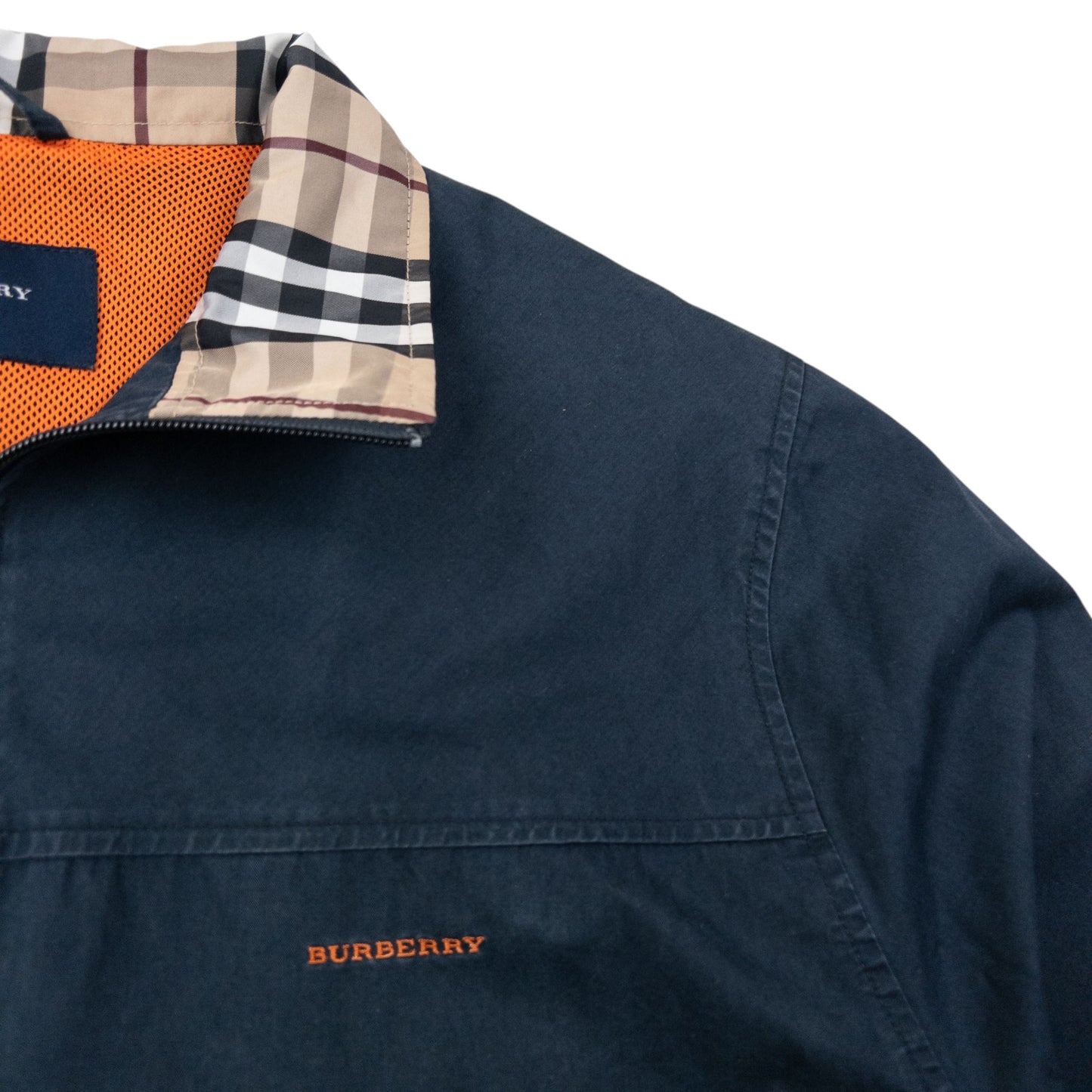 Vintage 2000s Burberry Nova Check Collar Zip Up Jacket Size L