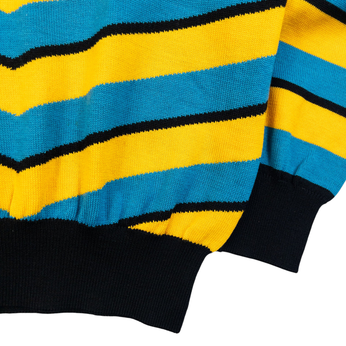Vintage 80s YSL Yves Saint Laurent Striped Wool Jumper in blue, photo 5