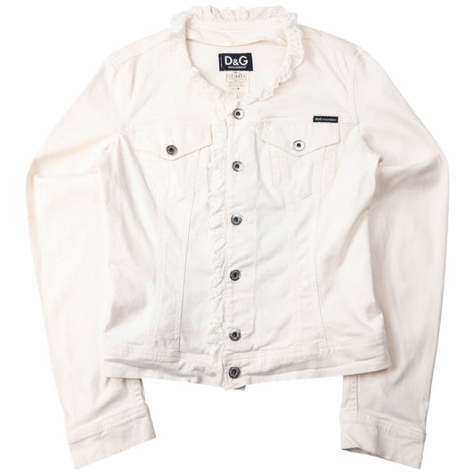 Vintage 2000s Dolce & Gabbana Lace Trim Jacket Womens Size S