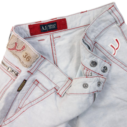 Vintage 2000s Armani Jeans Buckle Bondage Cargo Trousers Size W31