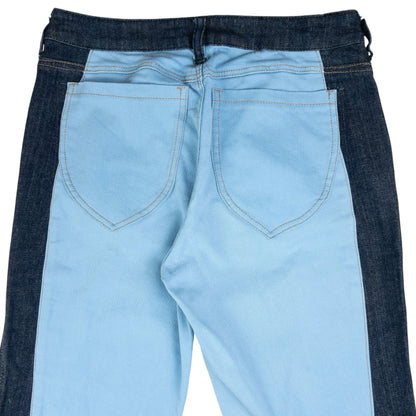 Vintage Armani Jeans Colour Block Flared Denim Jeans Womens Size W30