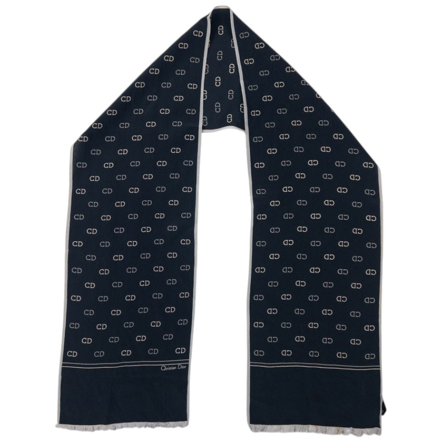 Vintage Dior Monogram Silk Scarf