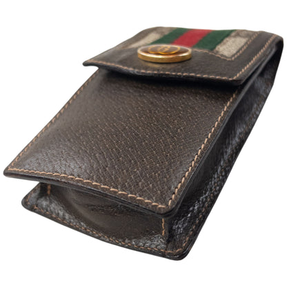 Vintage 80s Gucci Monogram Leather Cigarette Case
