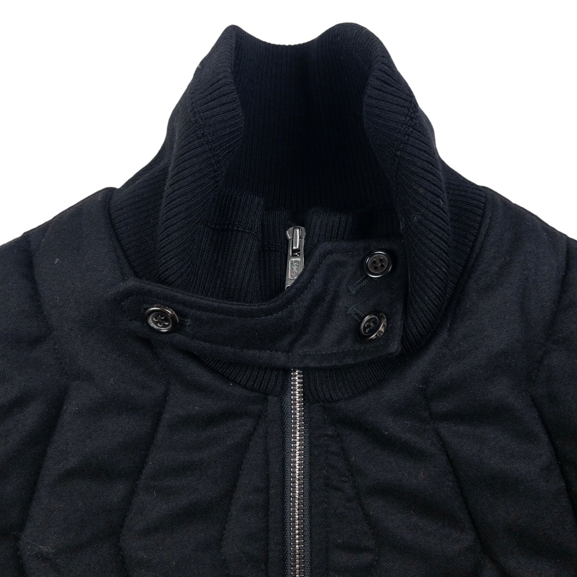 Vintage YSL Yves Saint Laurent Quilted Wool Jacket Size M