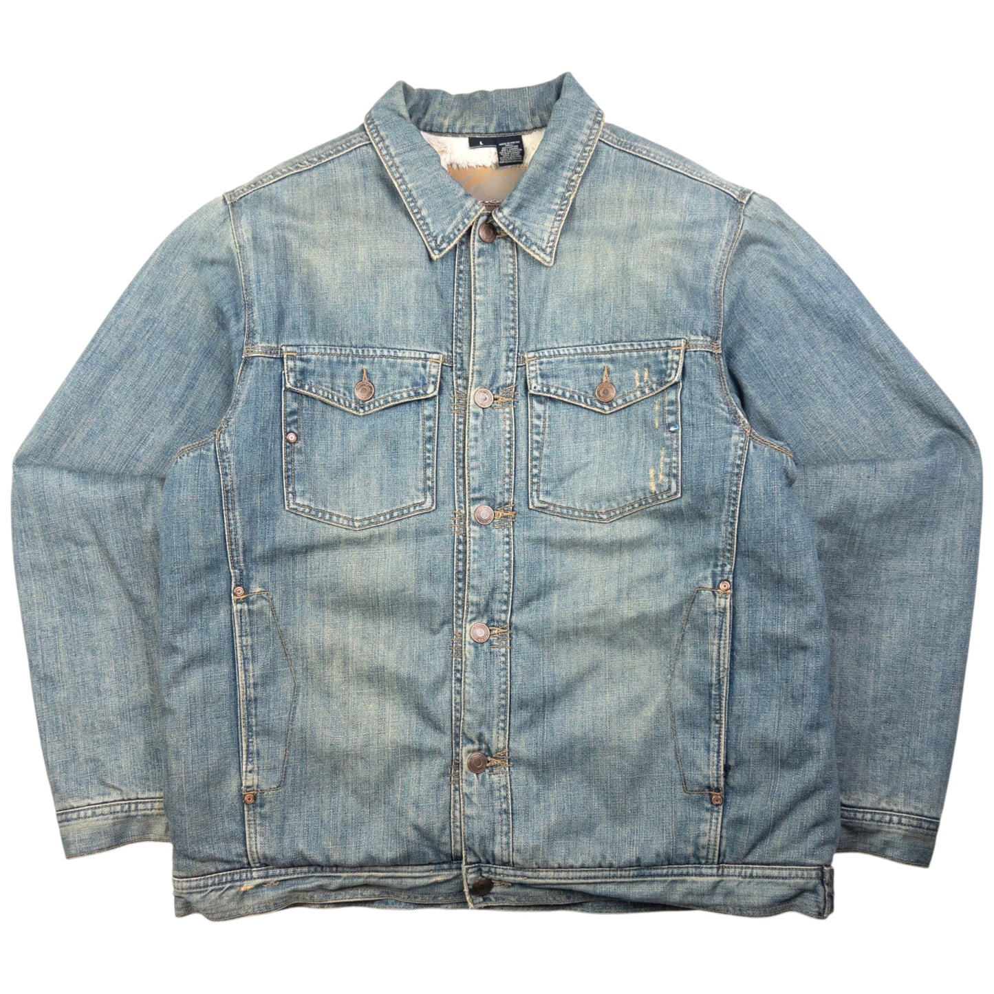 Vintage Oakley Industrial Denim Fur Lined Jacket Size L