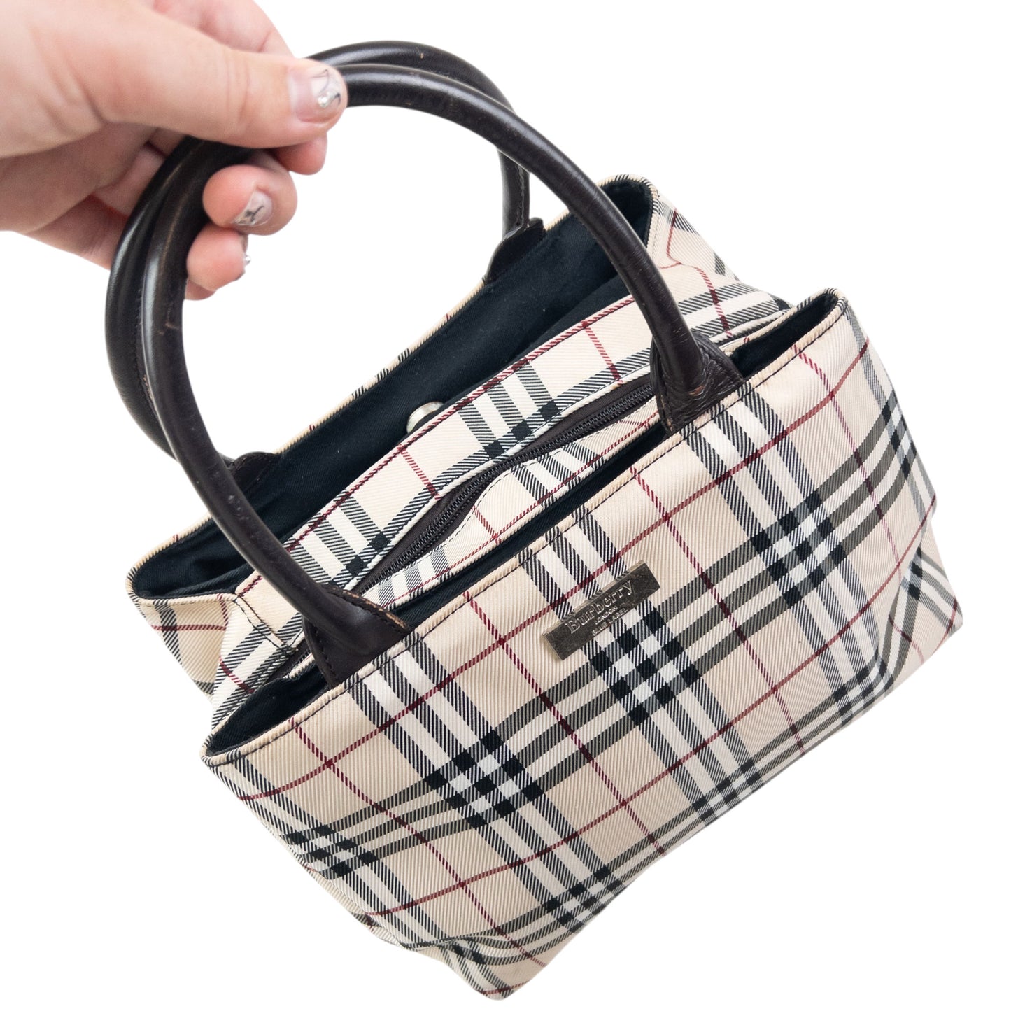 Vintage 2000s Burberry Blue Label Nova Check Handbag