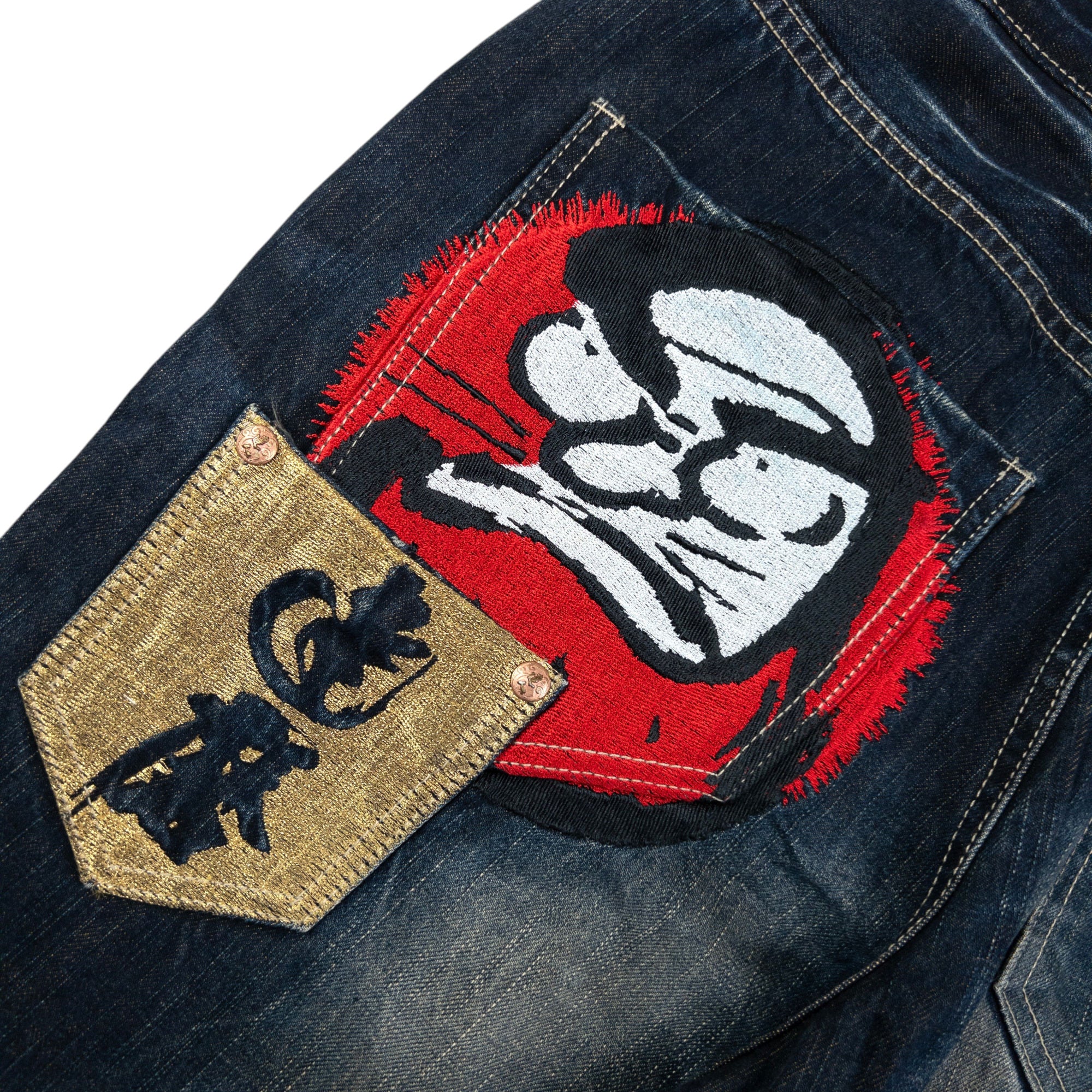 Vintage Big Train Embroidered Japanese Denim Jeans Size W31