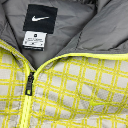 Vintage Nike Checkered Zip Up Puffer Jacket Size M