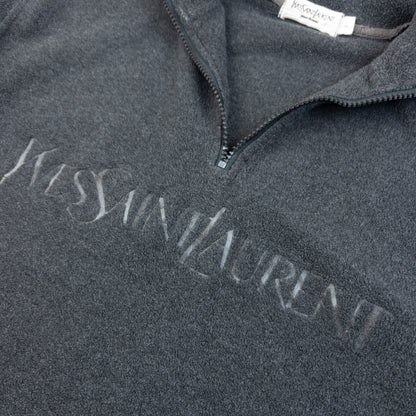 Vintage 2000s YSL Yves Saint Laurent Q Zip Fleece Sweatshirt Size M
