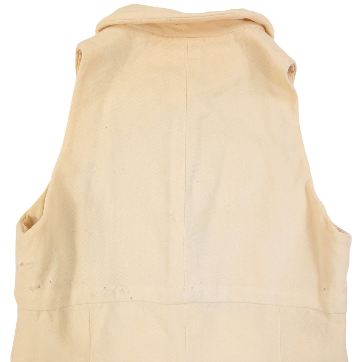 Vintage 1995 Chanel Wool & SIlk Sleeveless Dress in cream, photo 9