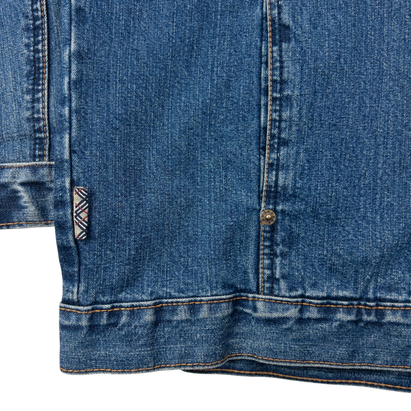 Vintage 2000s Burberry Button Up Denim Jacket Size M