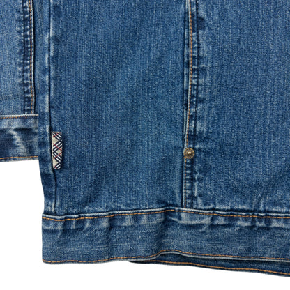 Vintage 2000s Burberry Button Up Denim Jacket Size M