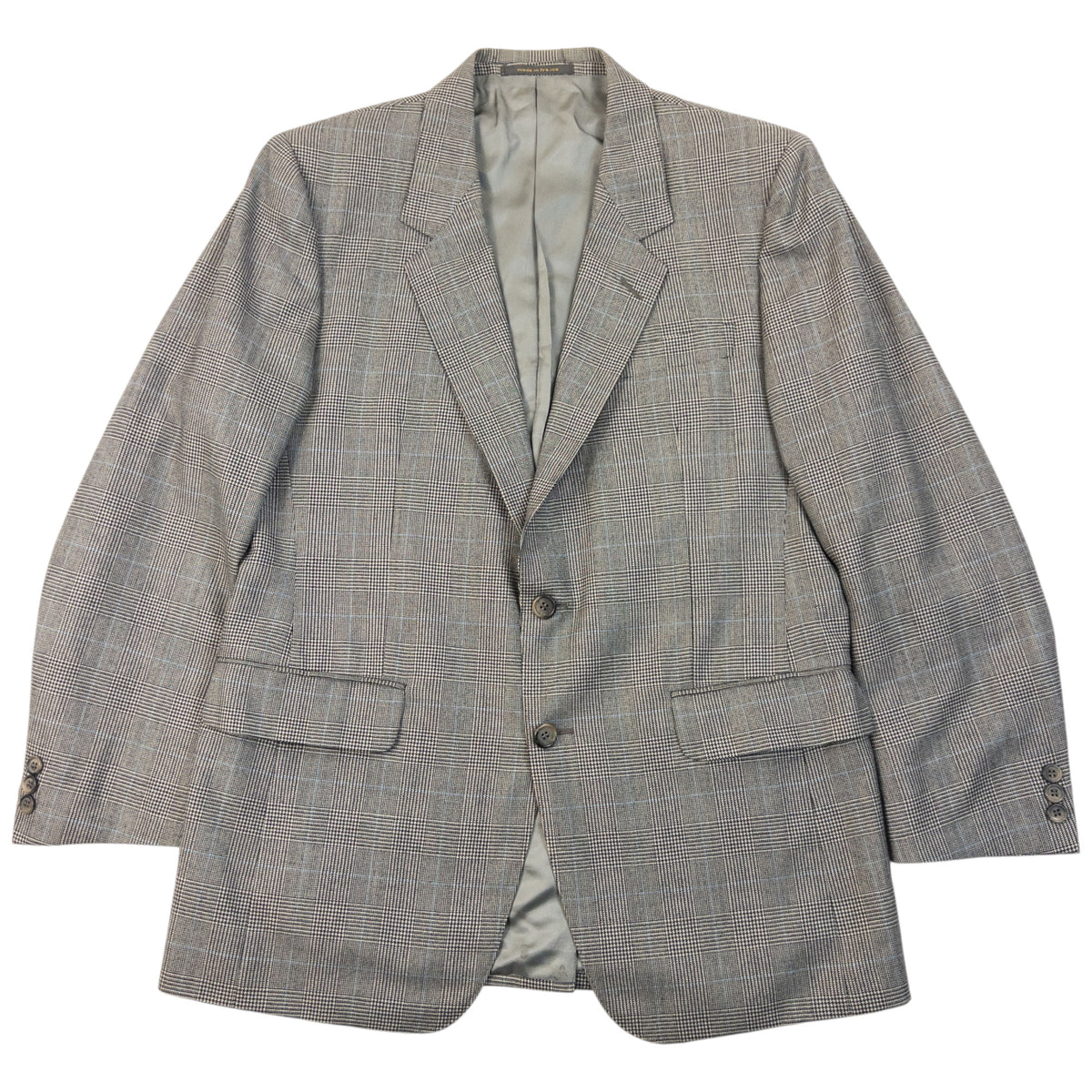 Vintage 90s Burberry Checkered Wool Jacket & Trousers Suit Set Size M