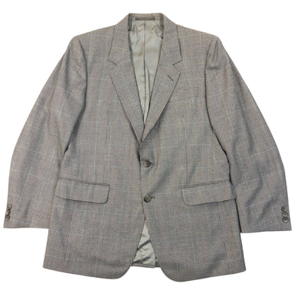 Vintage 90s Burberry Checkered Wool Jacket & Trousers Suit Set Size M