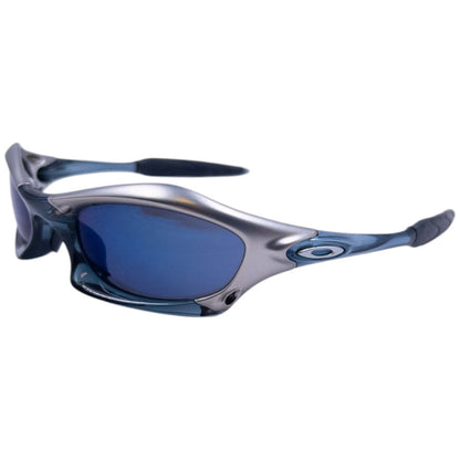 Vintage 2002 Oakley Splice FMJ+ Crystal Black Ice Iridium Sunglasses