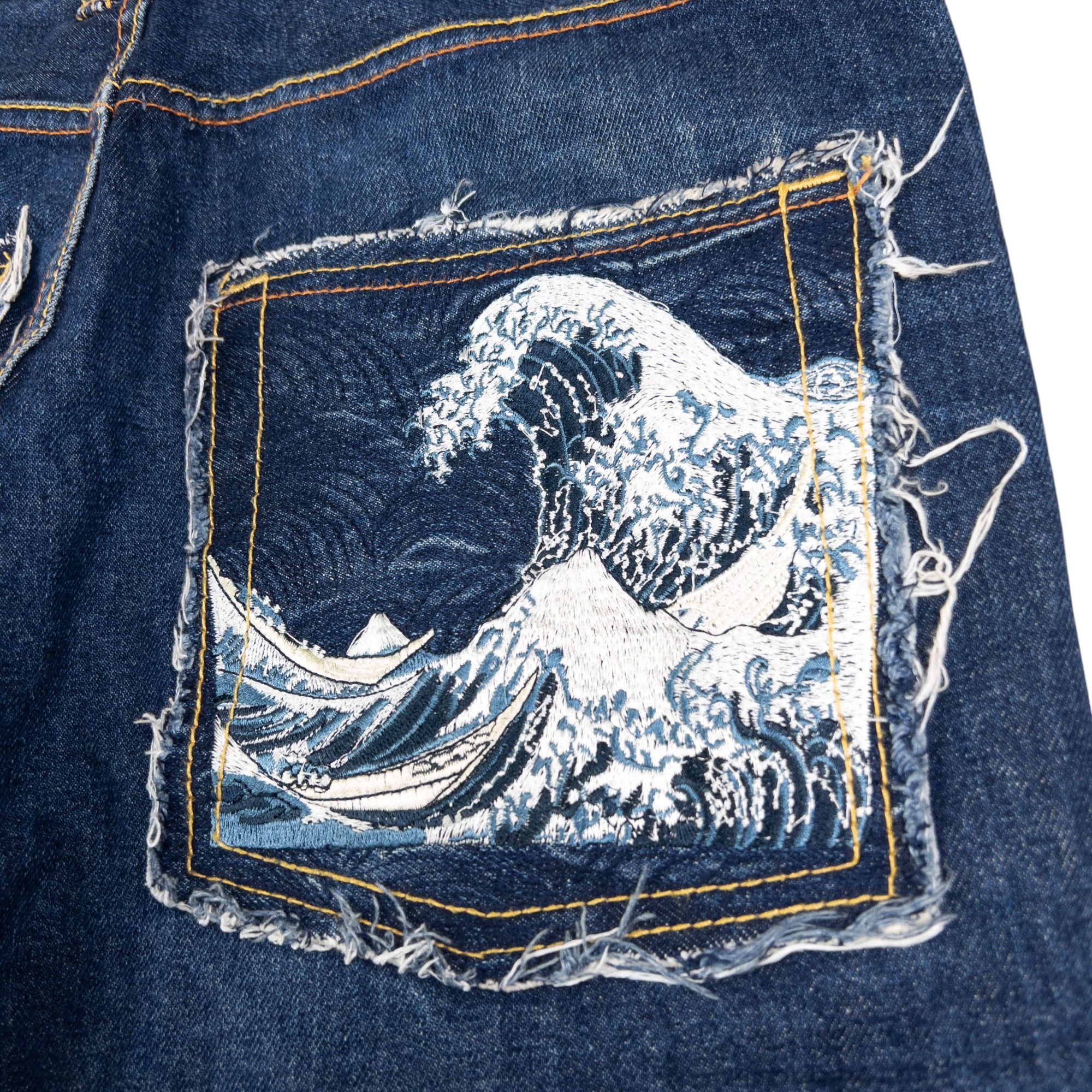 Vintage RMC Red Monkey Company Embroidered Japanese Denim Jeans Size W33