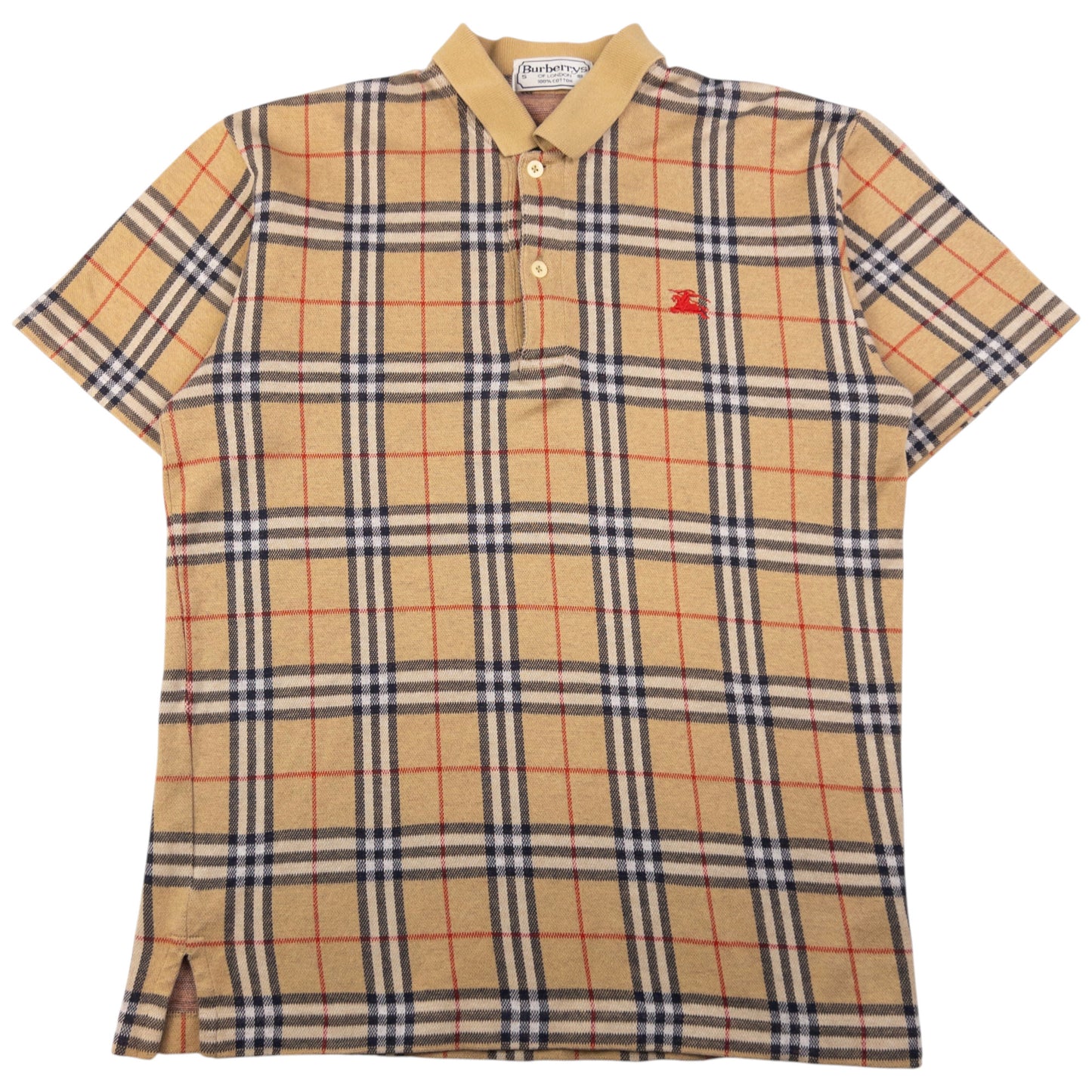 Vintage Burberry Nova Check Polo Shirt Size S