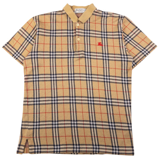 Vintage Burberry Nova Check Polo Shirt Size S