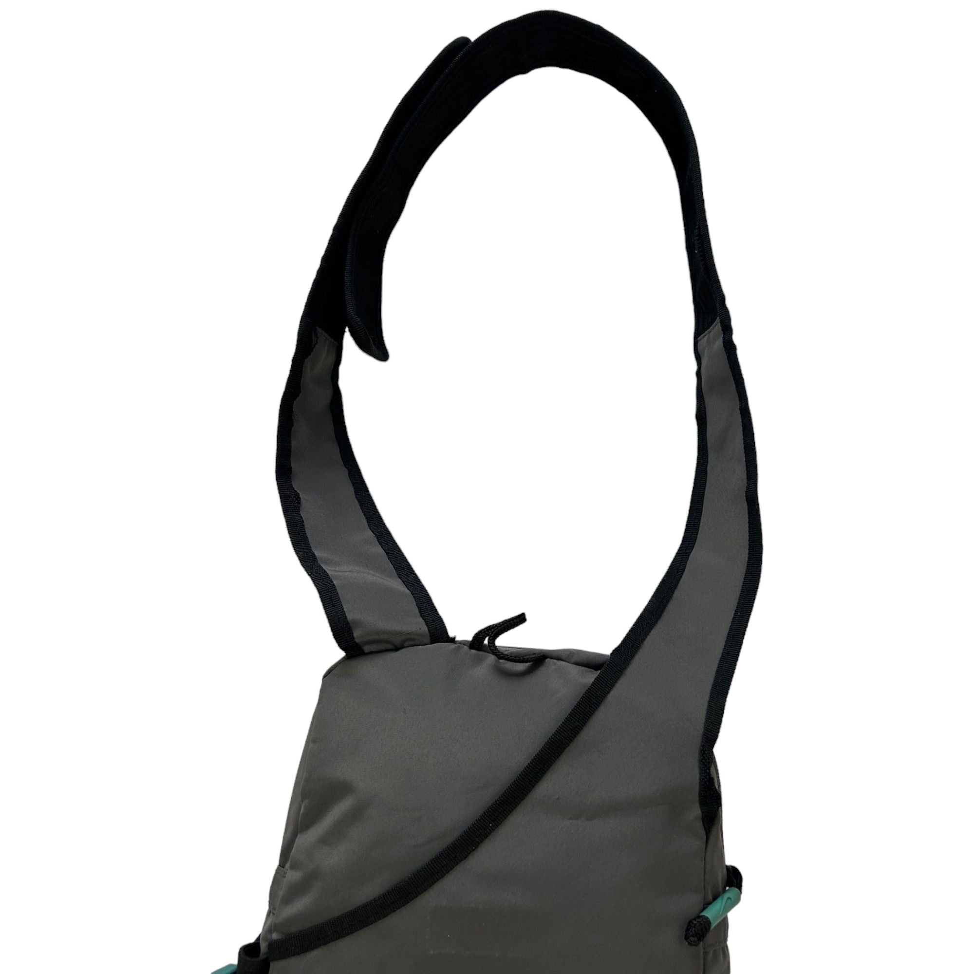 Nike Sling Bag Grey Polyester Y2K Unisex One Size | Second Wave 