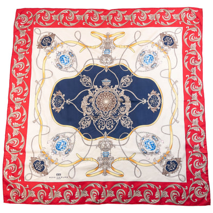 Vintage 90s Balenciaga Jewel Print Silk Scarf