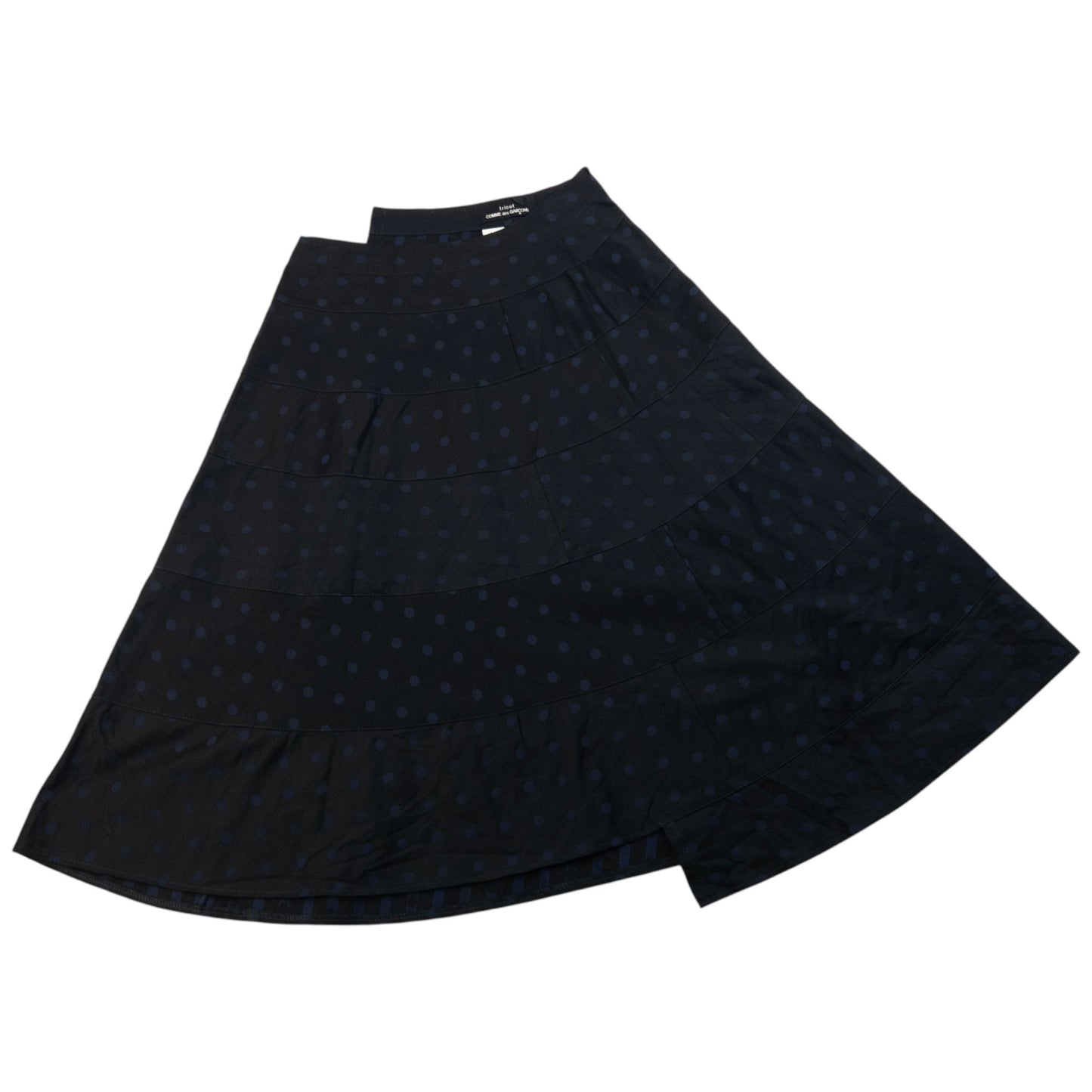 Vintage 2000s Comme Des Garçons Tricot Polka Dot Asymmetric Skirt Womens Size W27