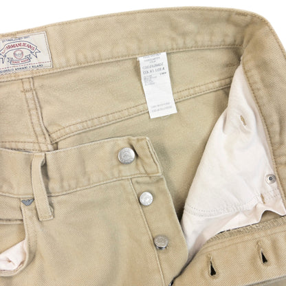Vintage 90s Armani Jeans Trousers in beige (cotton), photo 7