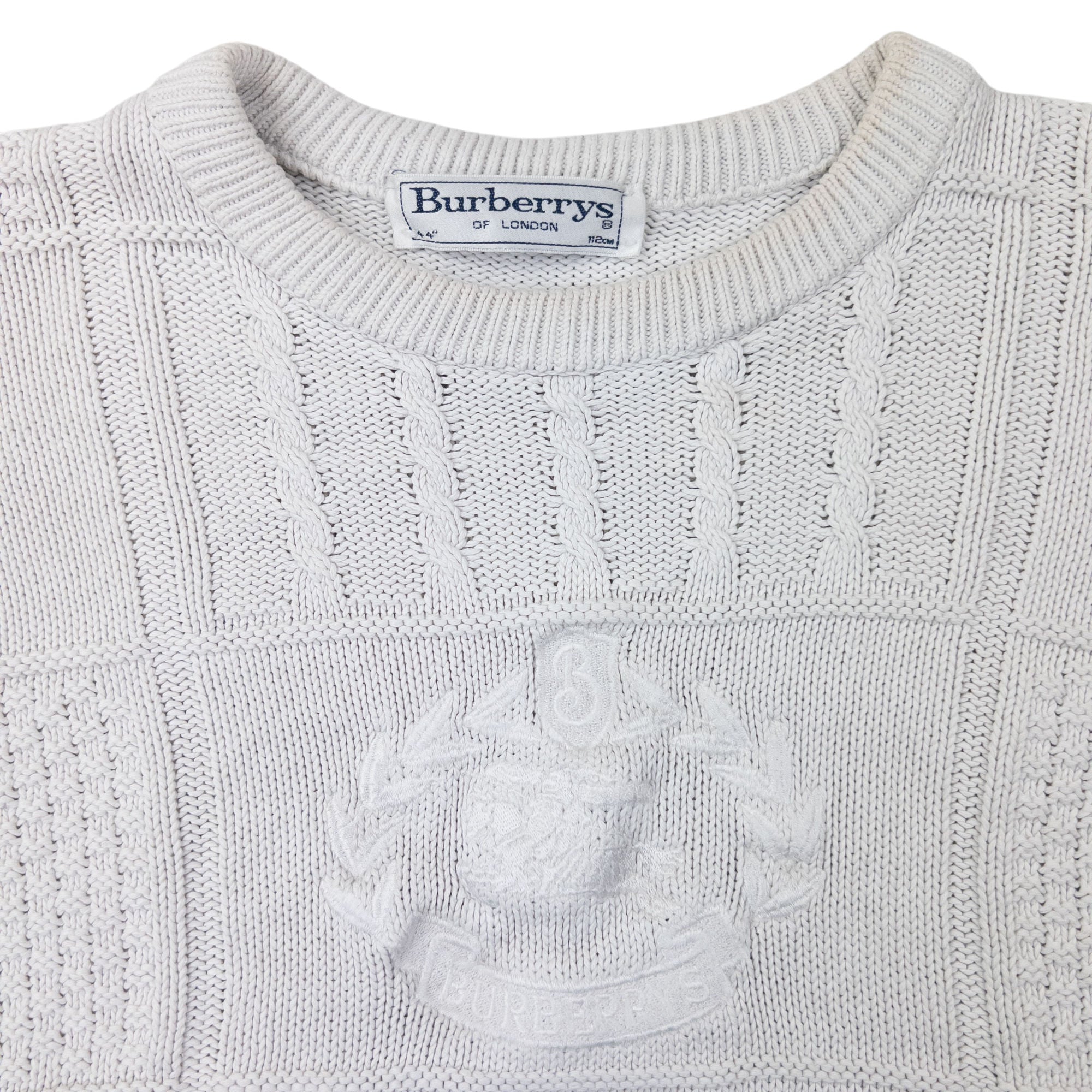 Vintage Burberry Embroidered Knit Jumper Size M
