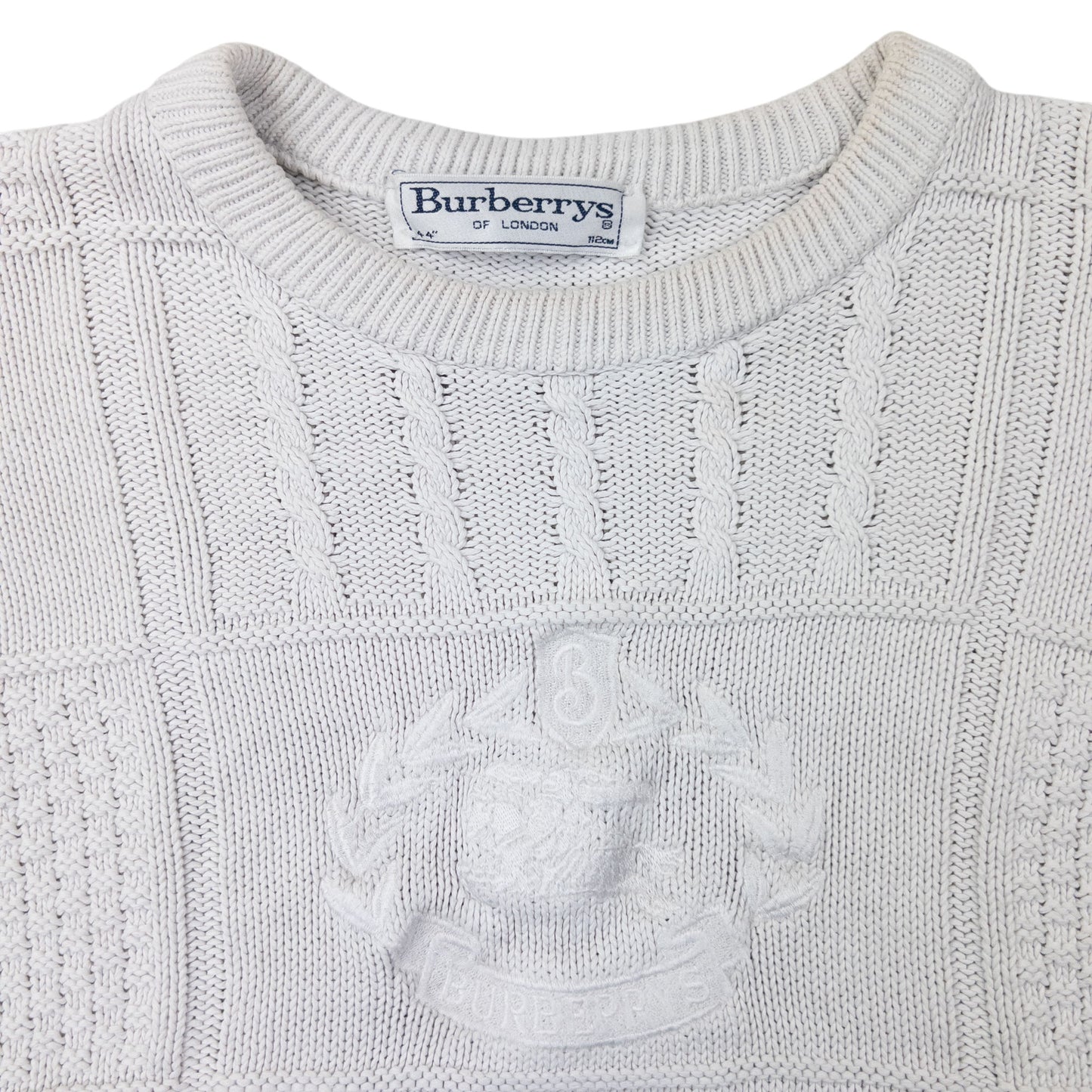 Vintage Burberry Embroidered Knit Jumper Size M