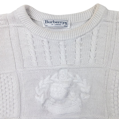 Vintage Burberry Embroidered Knit Jumper Size M